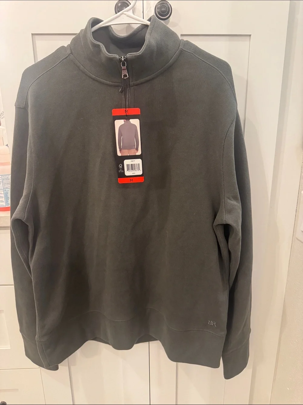Banana Republic (Sz Medium) Men's Quarter-Zip Sweater - Olive